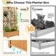 image 10 of COSTWAY Raised Garden Bed Outdoor Plant Container Orange Orange