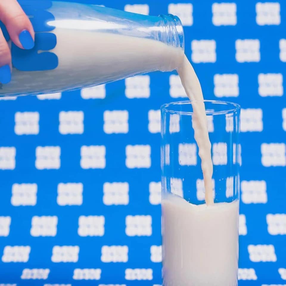 image 1 of MYOM 1L Glass Milk Bottle