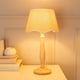 image 2 of ValueLights Victoria Light Wood Table Lamp Scallop White Trim Shade and Bulb