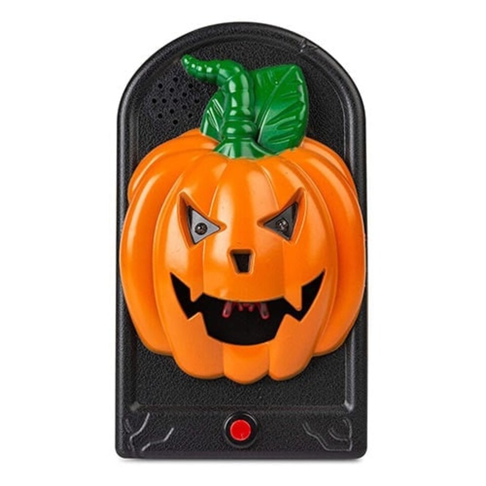 Pumpkin Halloween LED Light Up & Sound Spooky Doorbell