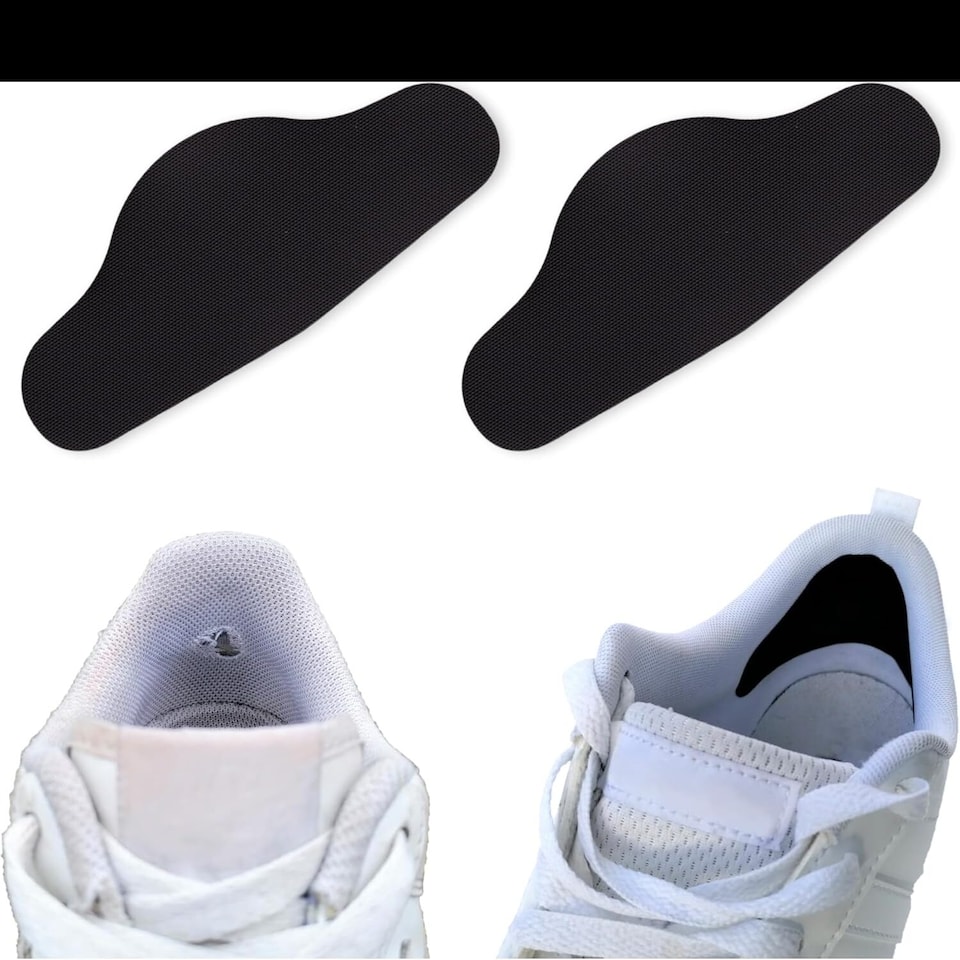 image 1 of Trainer Armour Heel Hole Preventers - Shoe Lining Reinforcement - 1 Pair | Black | Black