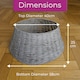 image 10 of Neo Grey Willow Christmas Tree Skirt Natural Rustic Handwoven Half Split Willow Base Cover Hider Collar