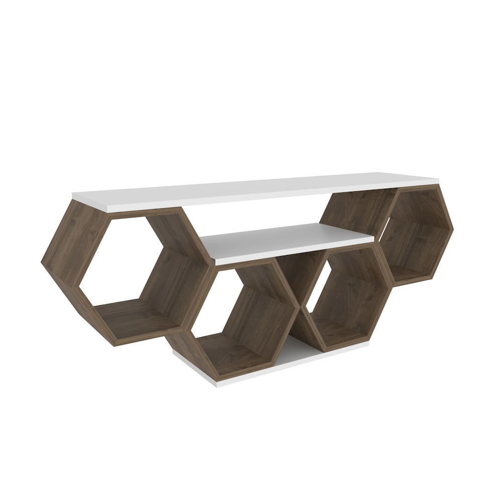 image 1 of Decorotika Honey TV Stand TV Unit for TVs up to 55 inch Honeycomb Design