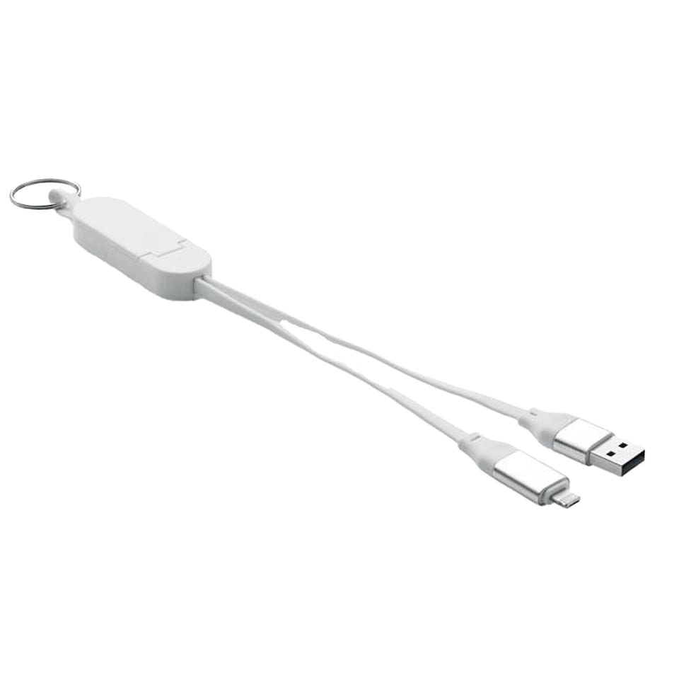 image 1 of MidOcean Cabo Charging Cable - White - One Size