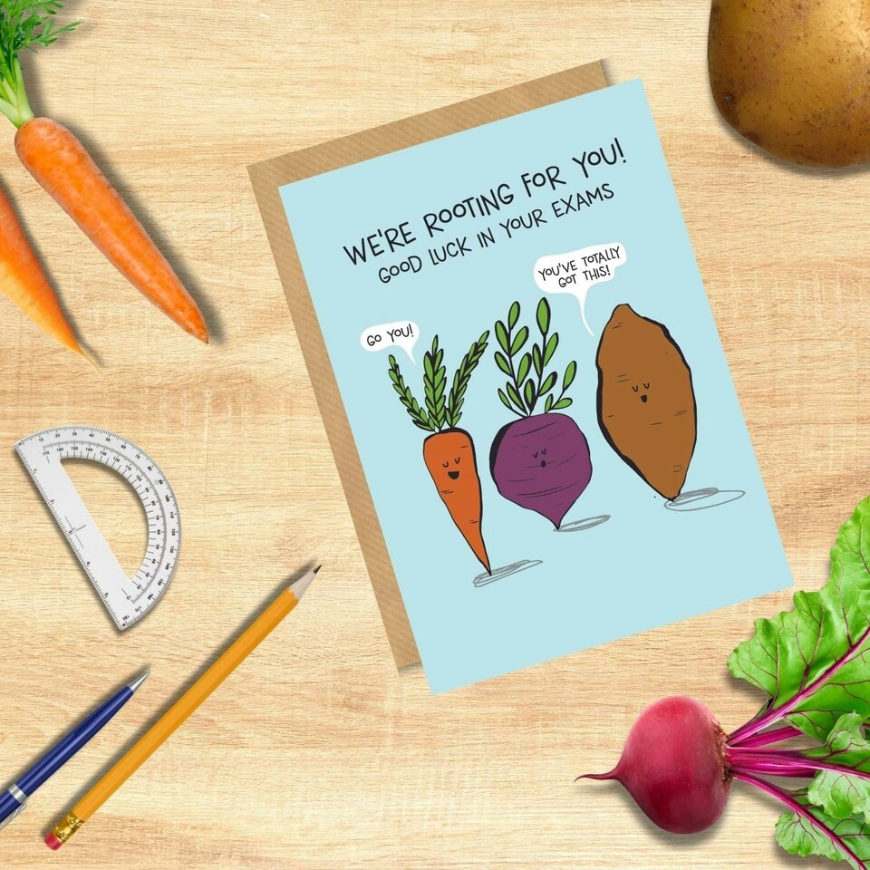 image 1 of We are Rooting for You Good Luck in Your Exams Card