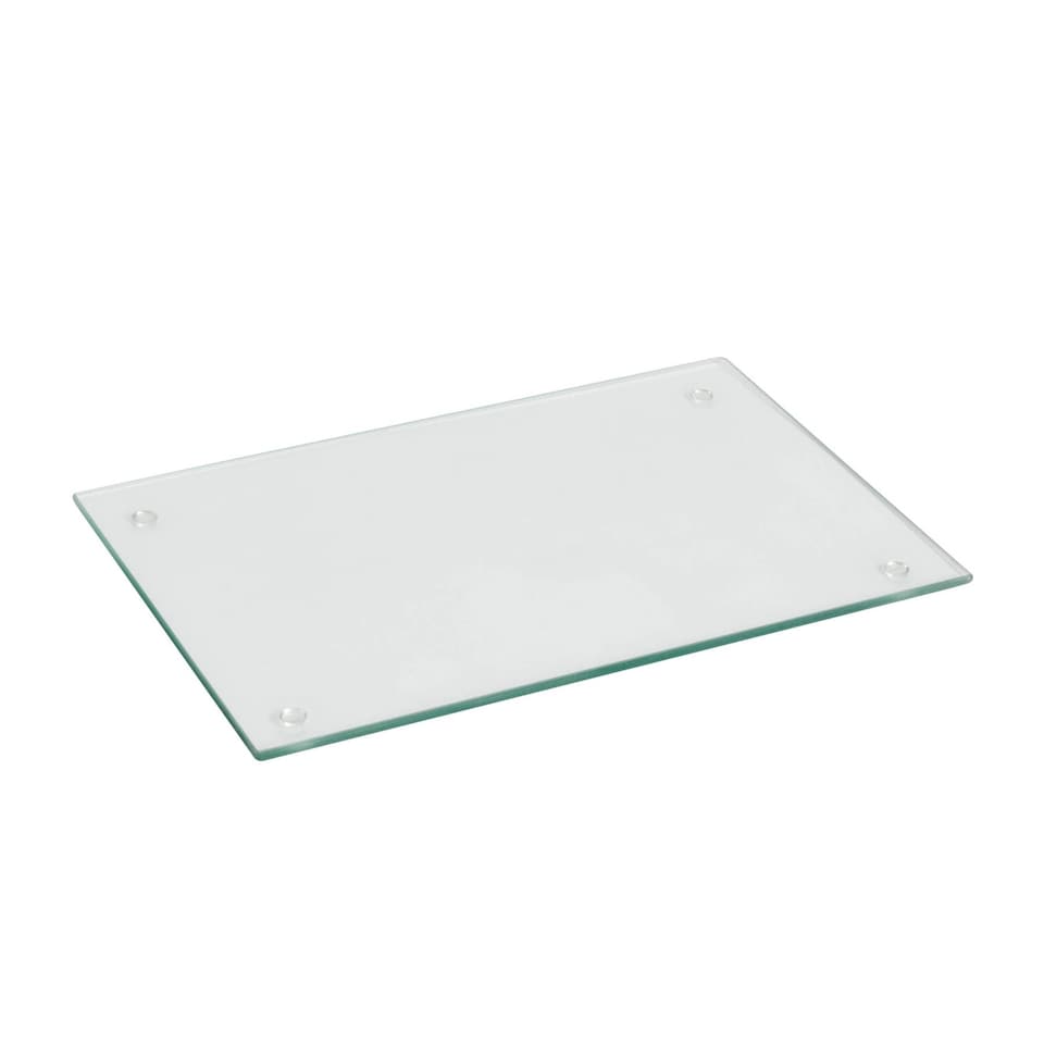 image 1 of Harbour Housewares Glass Kitchen Chopping Board - 30 x 20cm - Clear | Clear | Clear