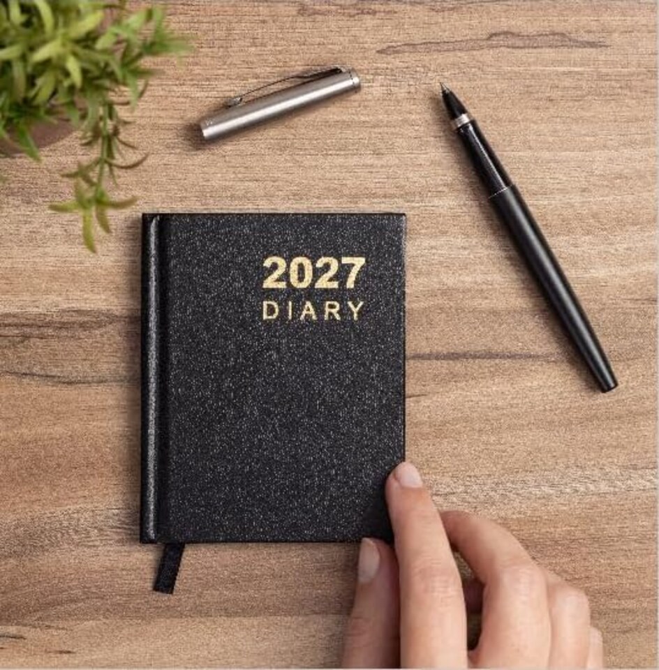 image 1 of 2027 Pocket Diary Week to View | Hardback Weekly Planner Jan to Dec