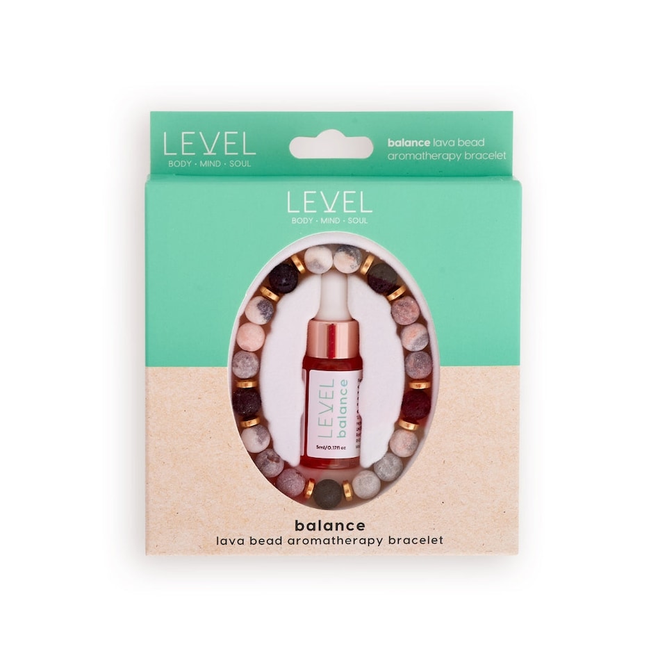 image 1 of LEVEL Wellbeing Lava Bead Aromatherapy Bracelet with Balance Essential Oil