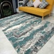 image 2 of KUKOON Light Blue Mottled Shaggy Living Room Area Rug 80cm x 150cm Blue