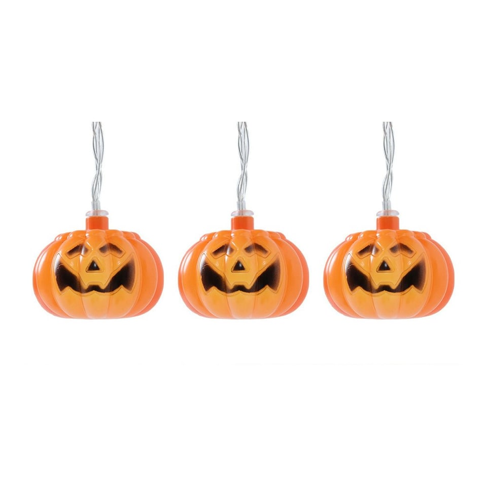 image 1 of Living and Home Halloween Pumpkin LED String Lights Battery Operated