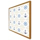 image 1 of Nautical elements on striped background (Picture Frame) Brown | Oak | L