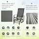 image 3 of Outsunny 3 Pcs Rocking Chair Gliding Chair Set w/ Table for Patio Garden Brown