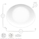 image 3 of Bormioli Rocco Prometeo Oval Glass Steak Plates - 32cm - White - Pack of 6 | White | White