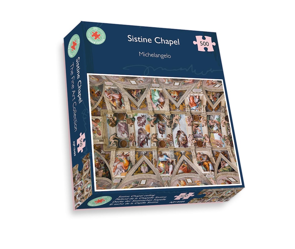 image 1 of Sistine Chapel ceiling by Michelangelo 500 Piece Jigsaw Puzzle