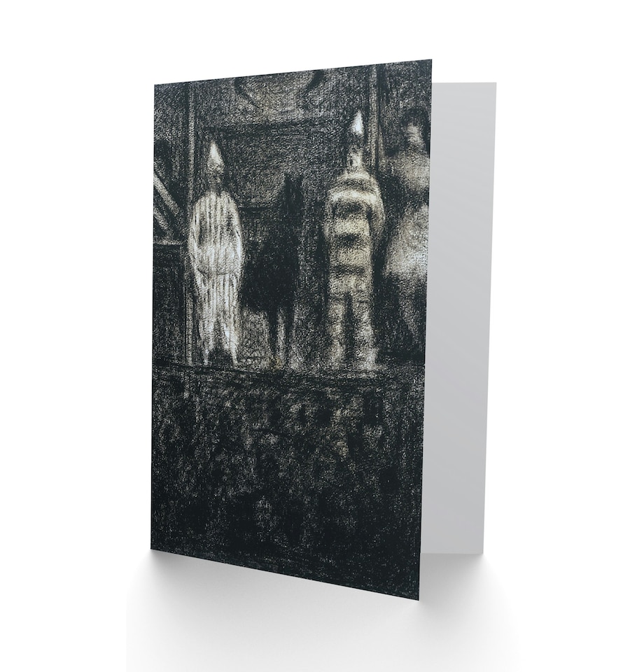 image 1 of Georges Pierre Seurat Sidewalk Show Blank Art Card