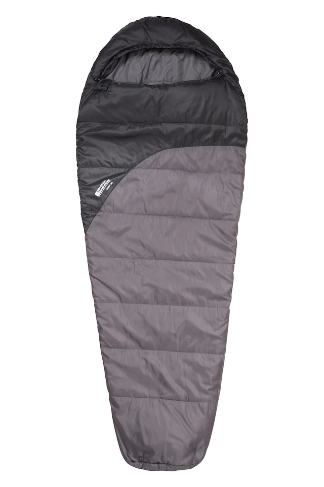 image 1 of Mountain Warehouse Summit 250 Mummy Sleeping Bag Insulated 3 Season Camping Hiking Bed