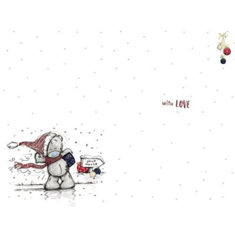 image 1 of Bear In Hat And Socks Nephew Sketchbook Christmas Card