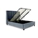 image 1 of Aurora Grey Velvet Ottoman Bed And Memory Maestro Memory Foam Mattress Double | Multi