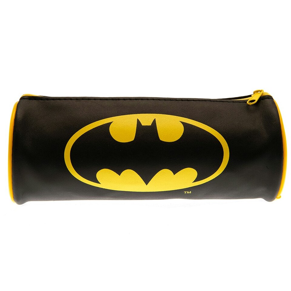 image 1 of Batman Barrel Pencil Case - Black/Yellow - One Size