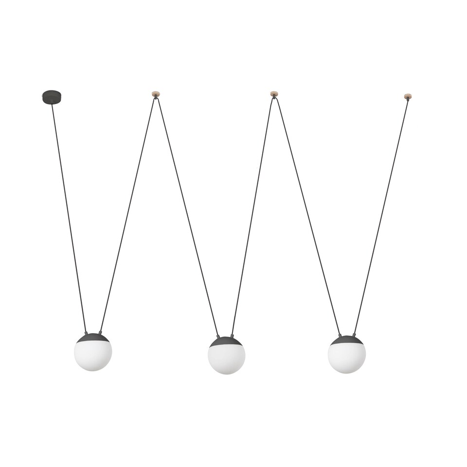Mine 3 Light Grey Suspension Pendant, E27