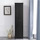 image 8 of COSTWAY Wood Tall Storage Cabinet 4 Tires Display Organizer Black