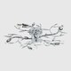 image 3 of ValueLights Blossom Modern 5 Way Decorative Silver Chrome Ceiling Light
