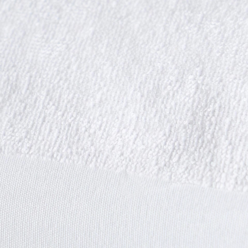 image 1 of OHS Terry Waterproof Bed Sheet Topper Mattress Protector Cover, Single - White