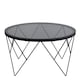 image 2 of Halstow Coffee Table in Black with Smoked Glass Top