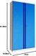 image 2 of Phoenix SCL Series SCL1891GBK 2 Door 4 Shelf Steel Storage Cupboard Grey Body & Blue Doors with Key Lock