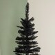 image 3 of 6ft (1.8m) Black Pencil Pine Artificial Christmas Tree with 321 Tips