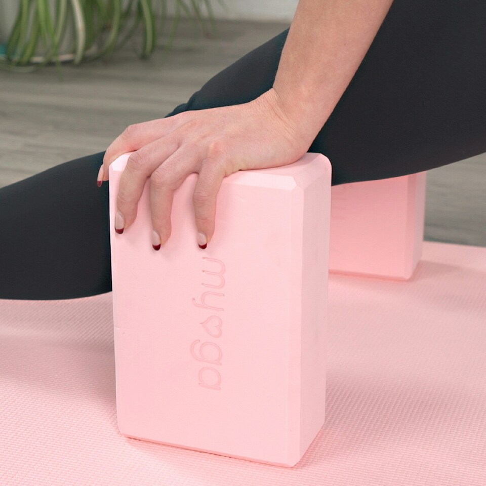 image 1 of Myga Pair of Foam Yoga Blocks - Dusty Pink