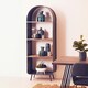 image 1 of Interiors by Premier Industrial Design Tall Shelf Unit, Storage Wooden Bookshelf For Wall, Sturdy Industrial Design Shelf Unit Cream