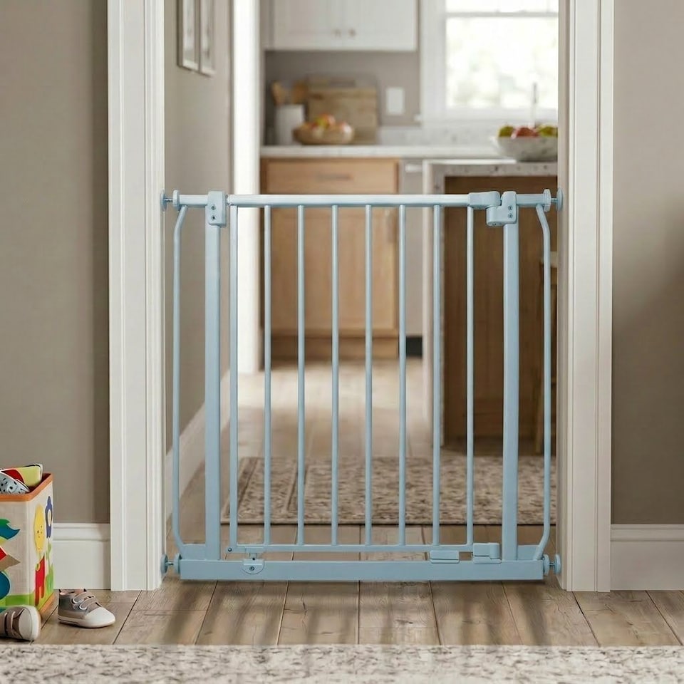 image 1 of Safetots Extra Tall Elite Safety Gate, 98cm - 107cm, Matt Grey, Extra Tall 96.8cm in Height, Pressure Fit Stair Gate, Baby Gate for Doors Hallways and Spaces, Safety Barrier, Easy Installation