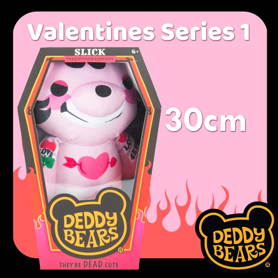 image 1 of PMS Deddy Bears Slick Soft Toy with Coffin 30cm x 12.8cm Multicolour