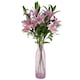 image 3 of Glass Vase Tall Pink Square Glass Vase 49cm Botanik | Pink | 49
