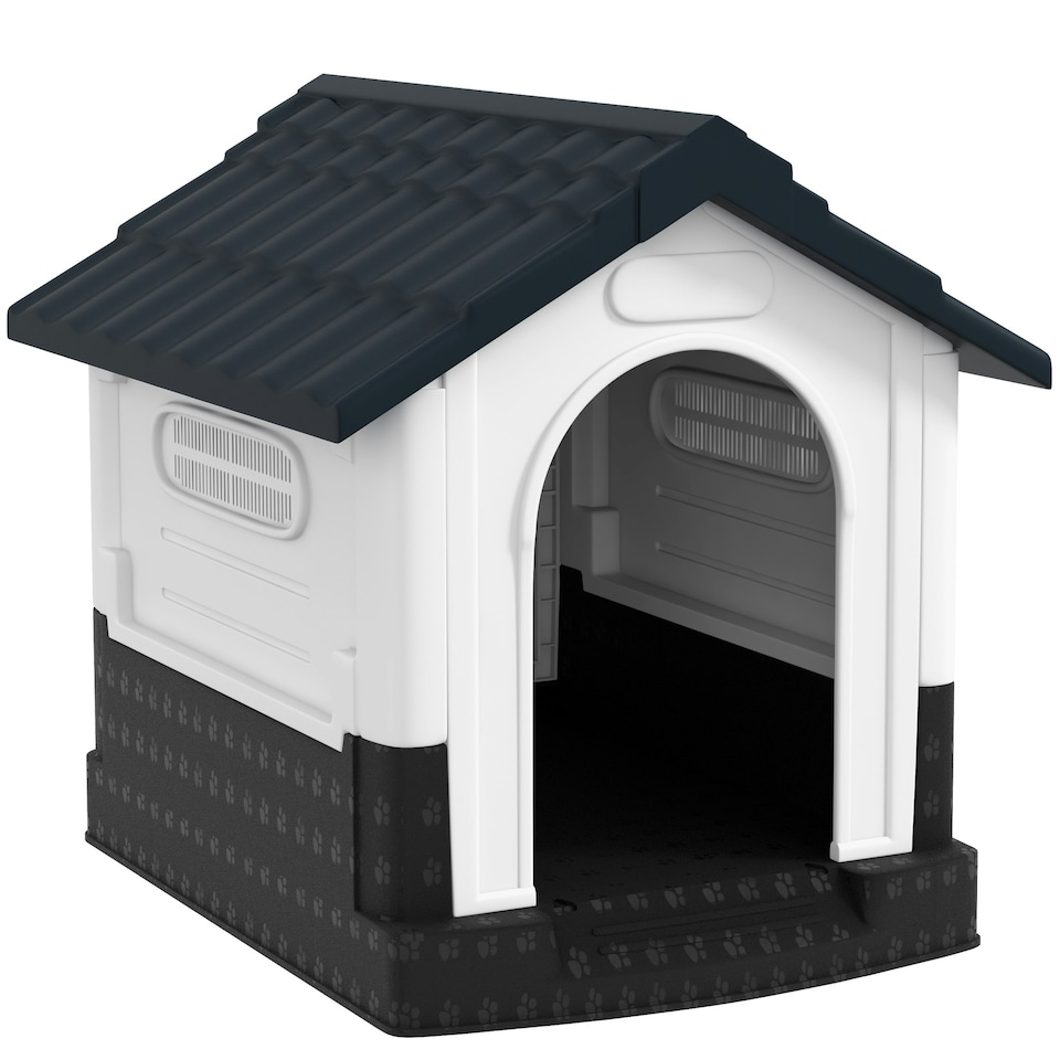 image 1 of PawHut Dog Kennel for Outside, for XS and S Dogs, 80 x 69 x 76cm, Grey