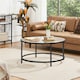 image 2 of Yaheetech  Tempered Glass Round Coffee Table