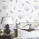 image 2 of Envy Synergy Floral Textured Wallpaper - Dove Grey - 33ft x 20.5in Grey