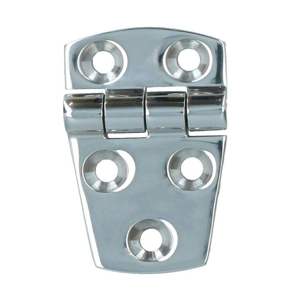 image 1 of Polished Door Hinge 8 Pack Stainless Steel 56mm x 38mm 316 Marine Cabin Hatch Silver