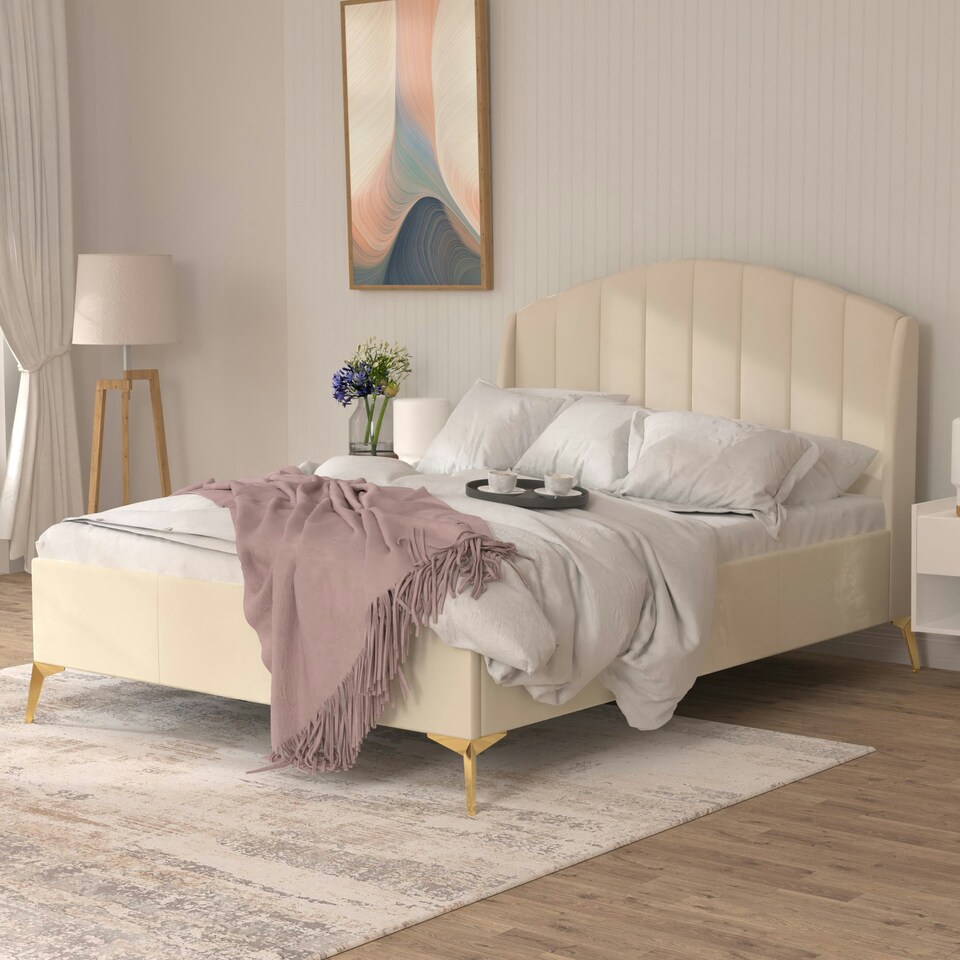 image 1 of GFW Pettine End Lift Ottoman Storage Bed 150cm King Size - Natural