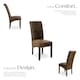 image 3 of Dining Chair - ergonomic seat shape, high backrest, padded, faux leather - Set of 4 Brown | Antique