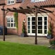 image 2 of Wall Mounted Premium Pergola - Wood - L360 x W480 x H270 cm - Rustic Brown