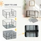 image 6 of PawHut Whelping Box w/ Washable Whelping Pad, Wind-Resistant Cloth, Black 
