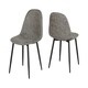 image 1 of Athens Chair (Box of 2) - L55 x W44.5 x H85.5 cm - Grey Faux Leather Grey