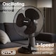 image 4 of 12 Inch 3 Speed Oscillating Black Electric Desk Home Office Fan