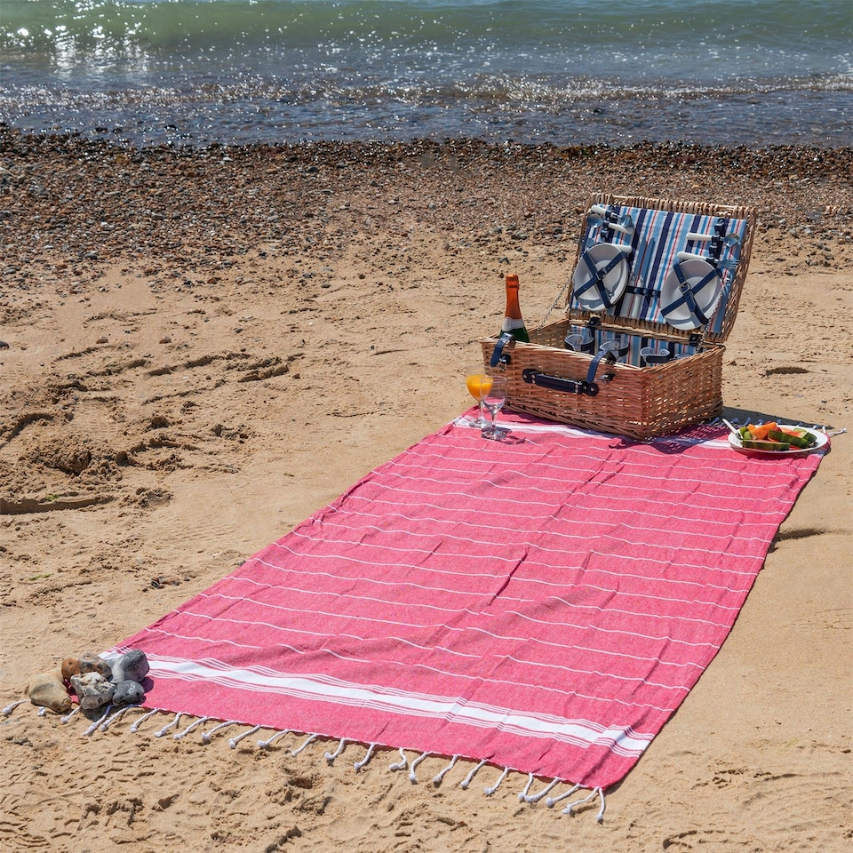 image 1 of Nicola Spring Turkish Soft Lightweight 100% Cotton Bath Towel - 170 x 90cm - Pink - Bath Towel Beach Towel Bath Sheet Beach Blanket Pink