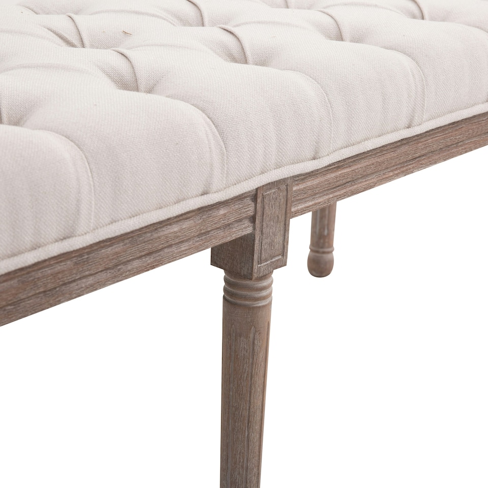 image 1 of HOMCOM Stool Bench 3 Person Chic Button Tufted Bedside Seat End Hallway