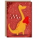 image 1 of Spiky Yellow Red Dinosaur Cartoon Cute 4th 4 Year Old Child Kids Birthday Card