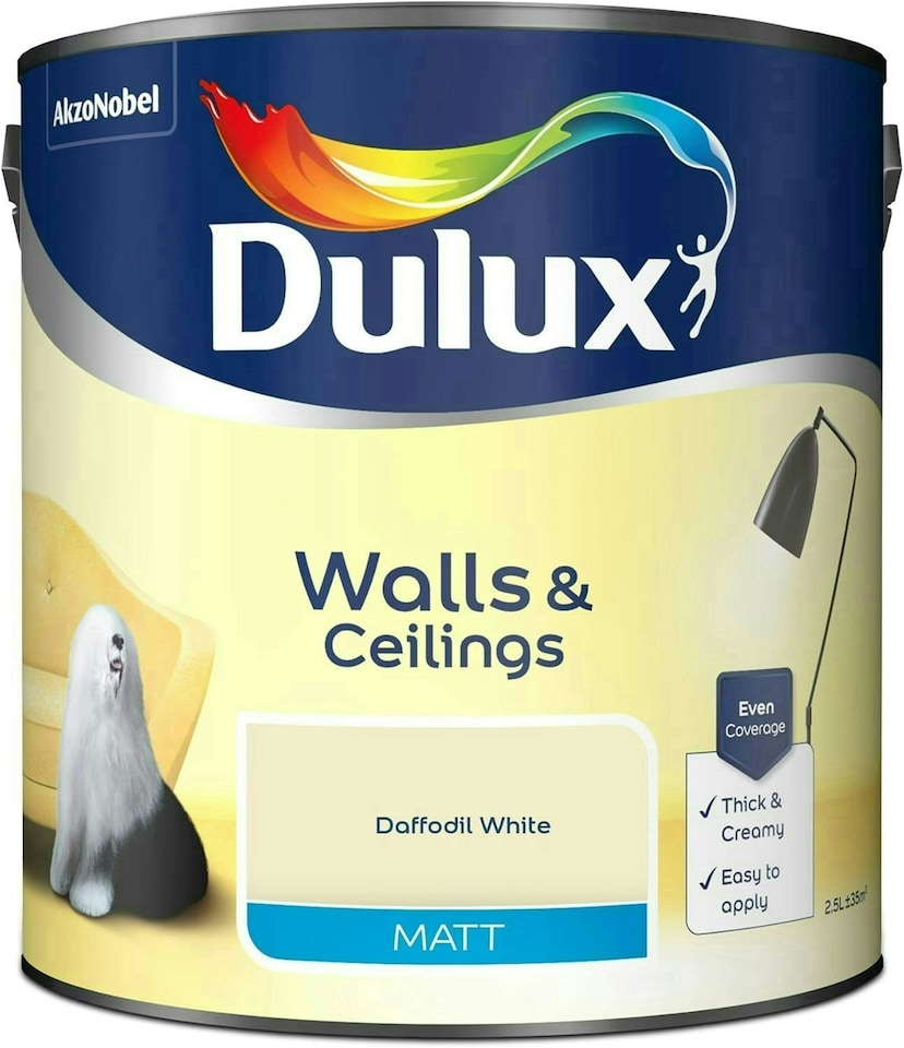 image 1 of Dulux Matt 2.5L Daffodil White
