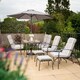 image 2 of Hadleigh Reclining Garden Dining And Leisure Furniture Set In Grey